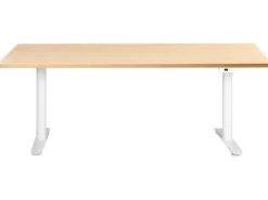 Elektrisk justerbart hæve sænkebord DESTINAS Lysebrun/hvid 180 cm 72 cm