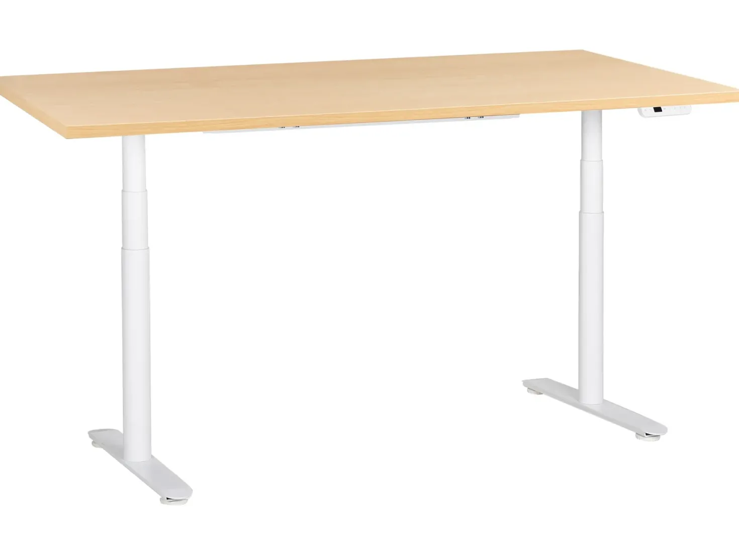 Elektrisk justerbart hæve sænkebord DESTINAS Lysebrun/hvid 180 cm 72 cm