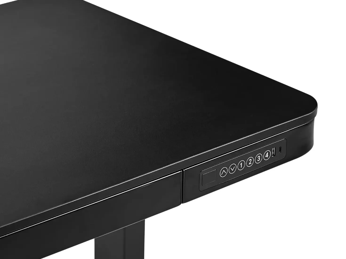 Elektrisk justerbart hæve sænkebord KENLY Sort 120 cm 60 cm med USB-port