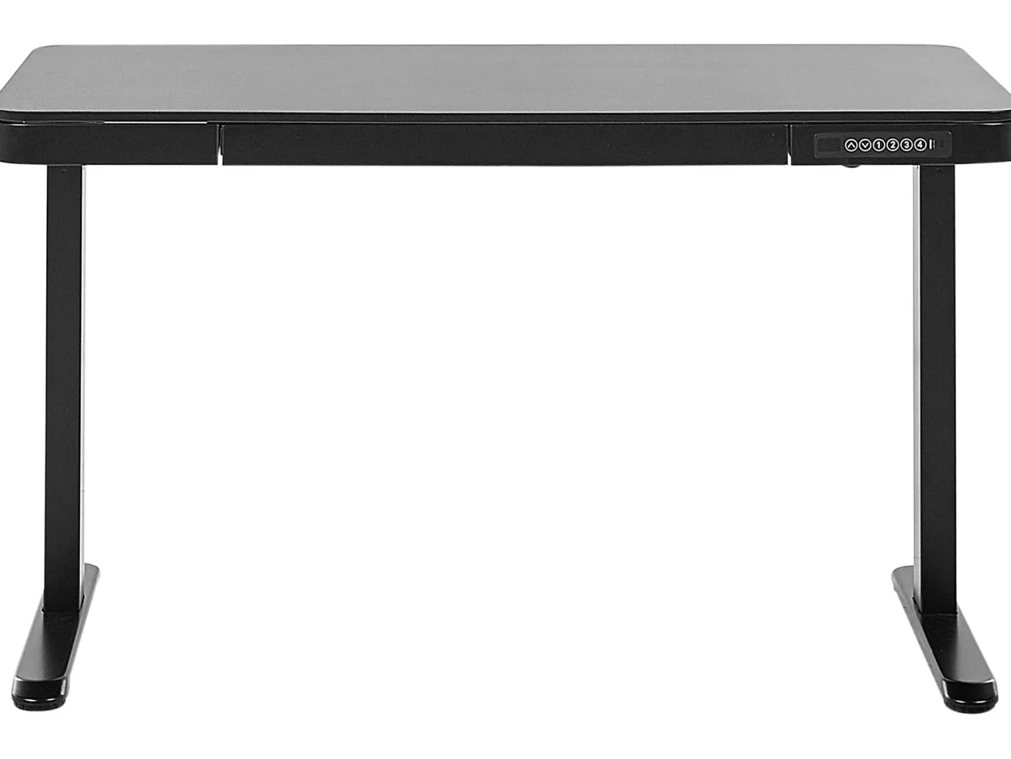 Elektrisk justerbart hæve sænkebord KENLY Sort 120 cm 60 cm med USB-port