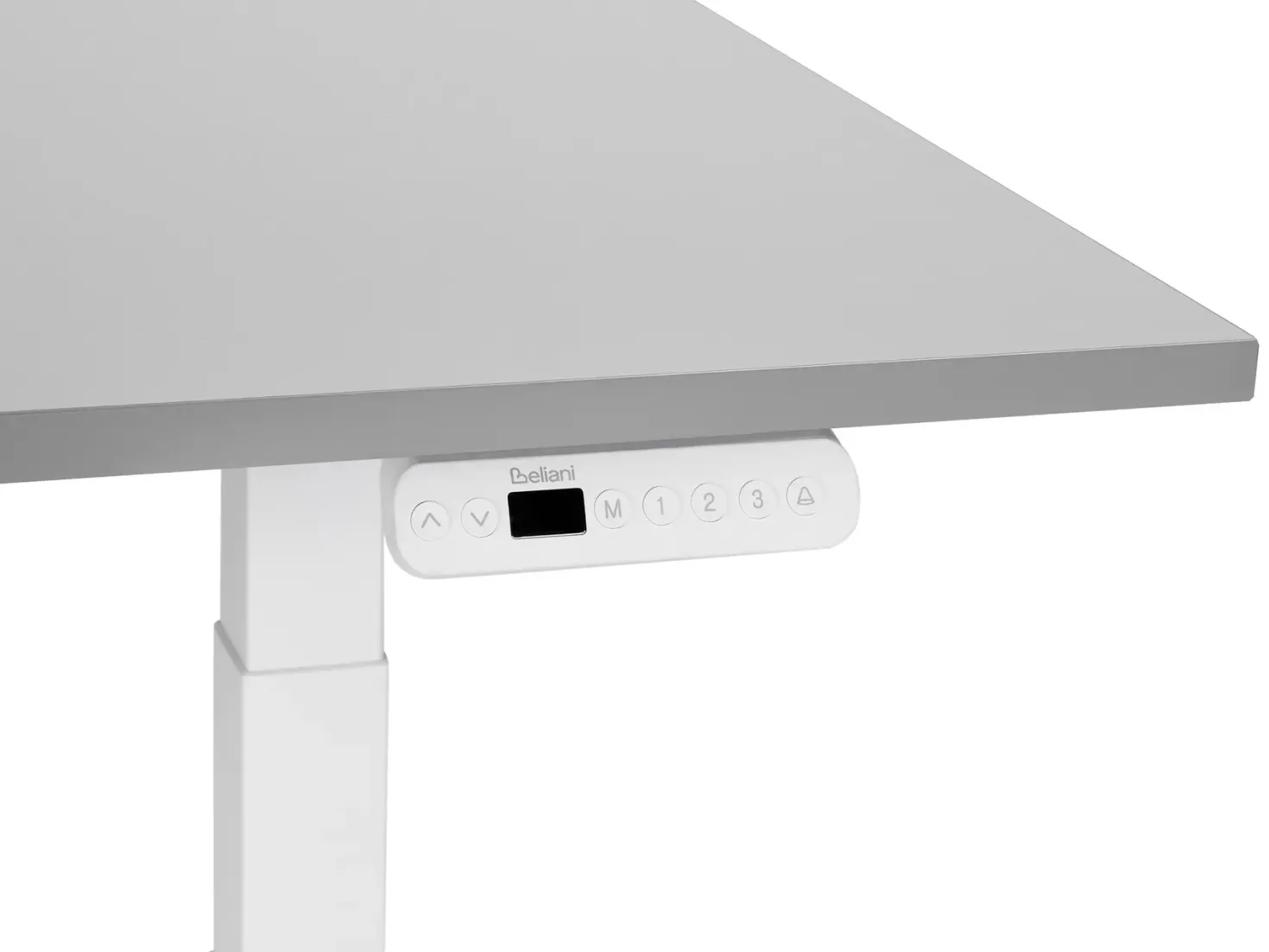 Elektrisk justerbart hæve sænkebord DESTINES Grå/hvid 160 cm 72 cm