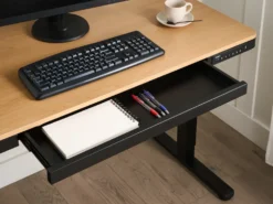 Elektrisk justerbart hæve sænkebord PENLY 120 cm 60 cm med USB-port