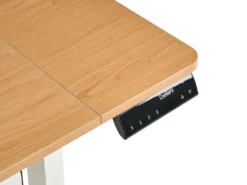 Elektrisk justerbart hæve sænkebord LUCAMA Lysebrun/hvid 120 cm 60 cm med USB-port