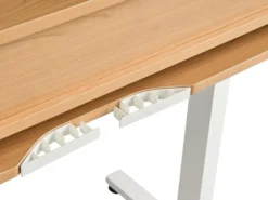 Elektrisk justerbart hæve sænkebord LUCAMA Lysebrun/hvid 120 cm 60 cm med USB-port