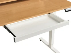 Elektrisk justerbart hæve sænkebord LUCAMA Lysebrun/hvid 120 cm 60 cm med USB-port