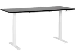 Elektrisk justerbart hæve sænkebord DESTINES Sort/hvid 180 cm 80 cm