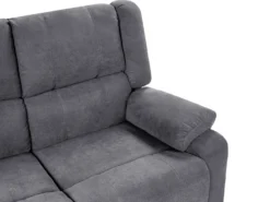 Elektrisk recliner hjørnesofa 5 personers ROKKE Mørkegrå med USB-port Venstrevendt