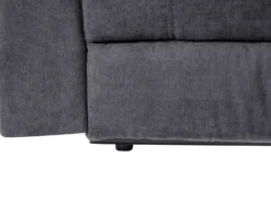 Elektrisk recliner hjørnesofa 5 personers ROKKE Mørkegrå med USB-port Venstrevendt