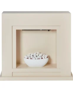 Elektrisk pejs med varme SAHARA Beige