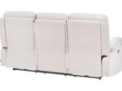 Elektrisk recliner sofa 3 personers BERGEN Velour Lys Beige med USB-port