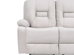 Elektrisk recliner sofa 3 personers BERGEN Velour Lys Beige med USB-port