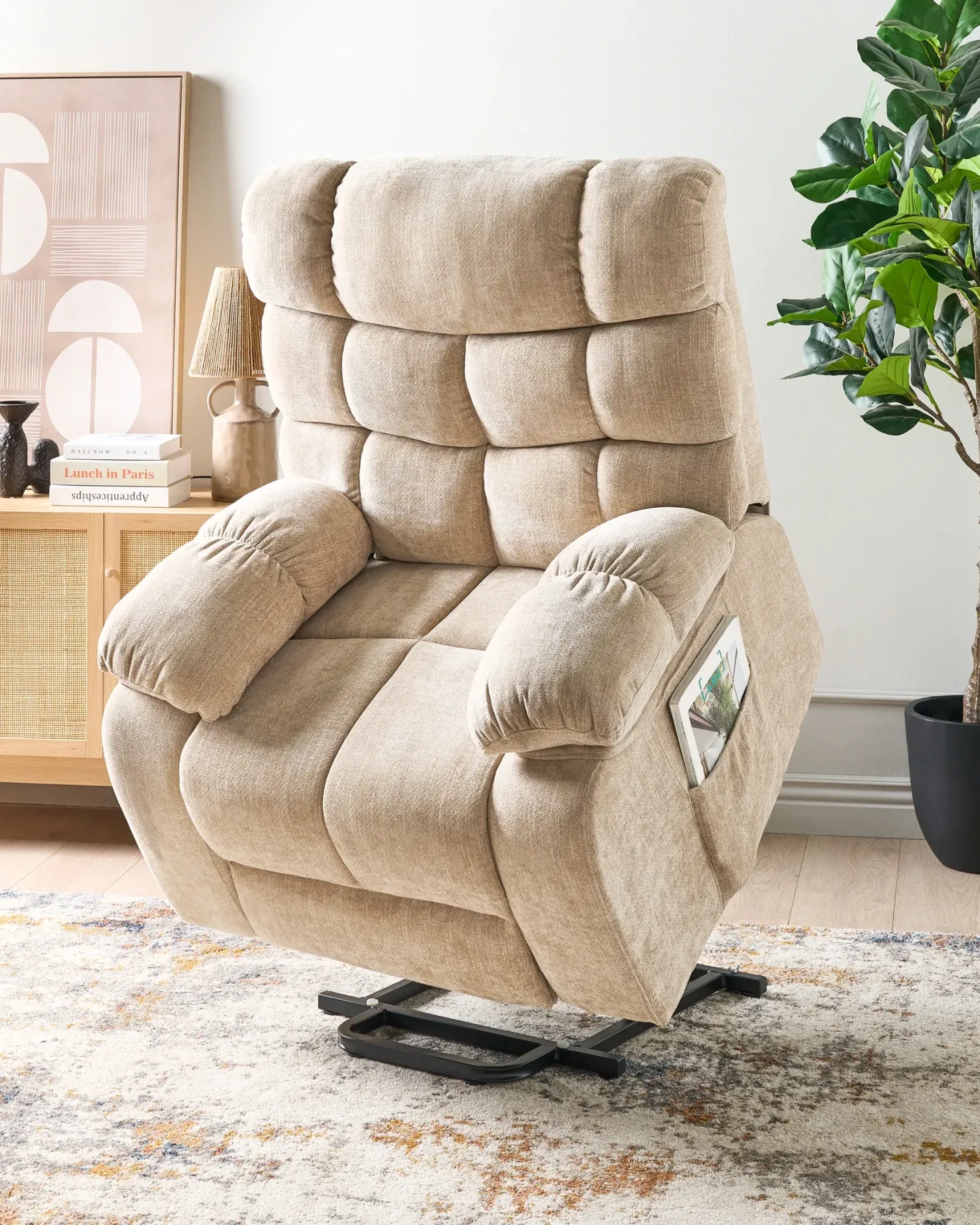 Elektrisk recliner stol ARES Inkl. fodstøtte Beige