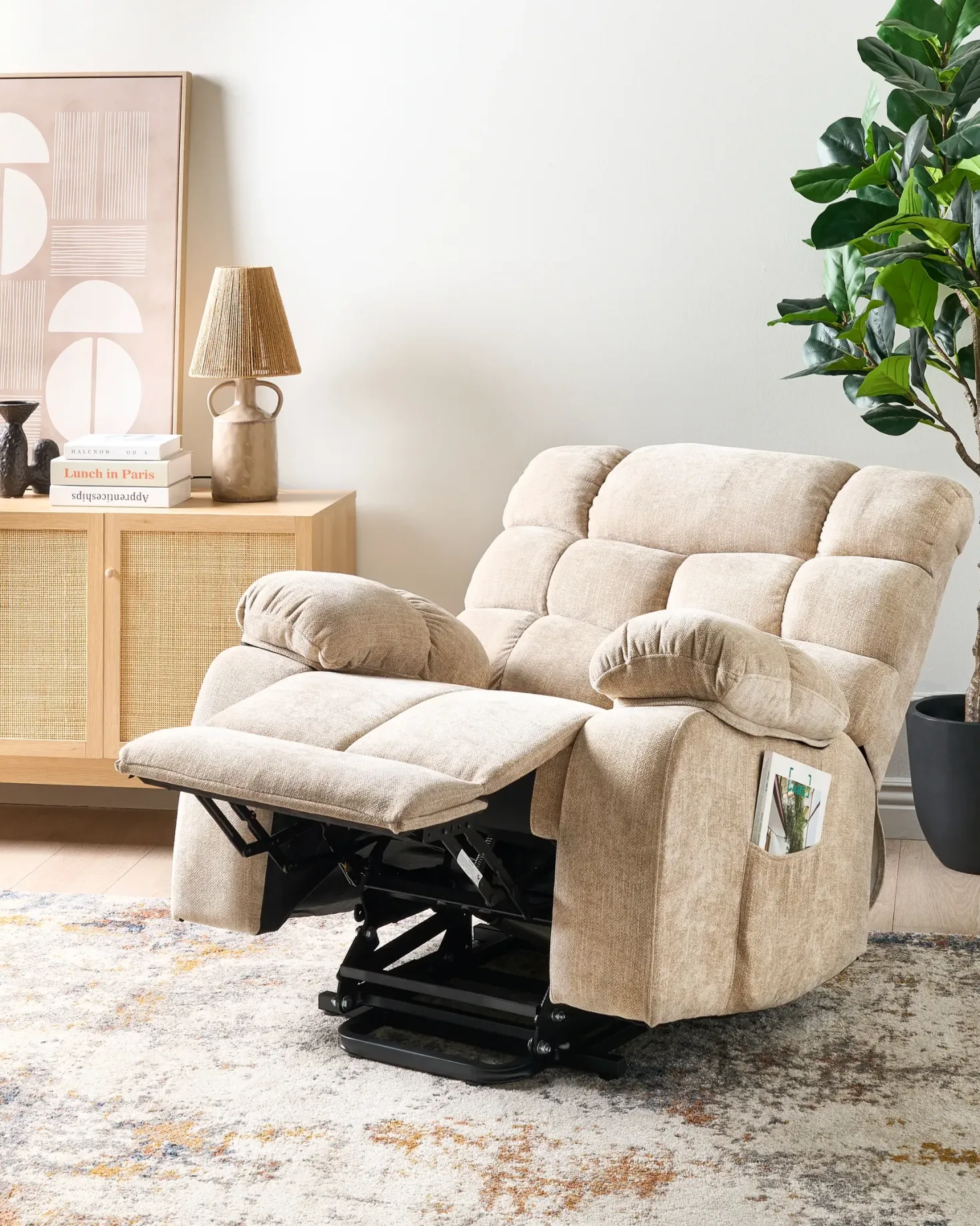 Elektrisk recliner stol ARES Inkl. fodstøtte Beige