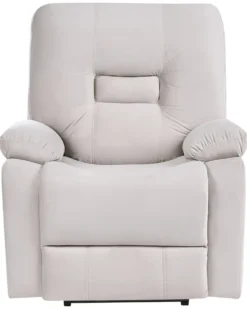 Elektrisk recliner stol BERGEN Inkl. fodstøtte Velour Lys Beige
