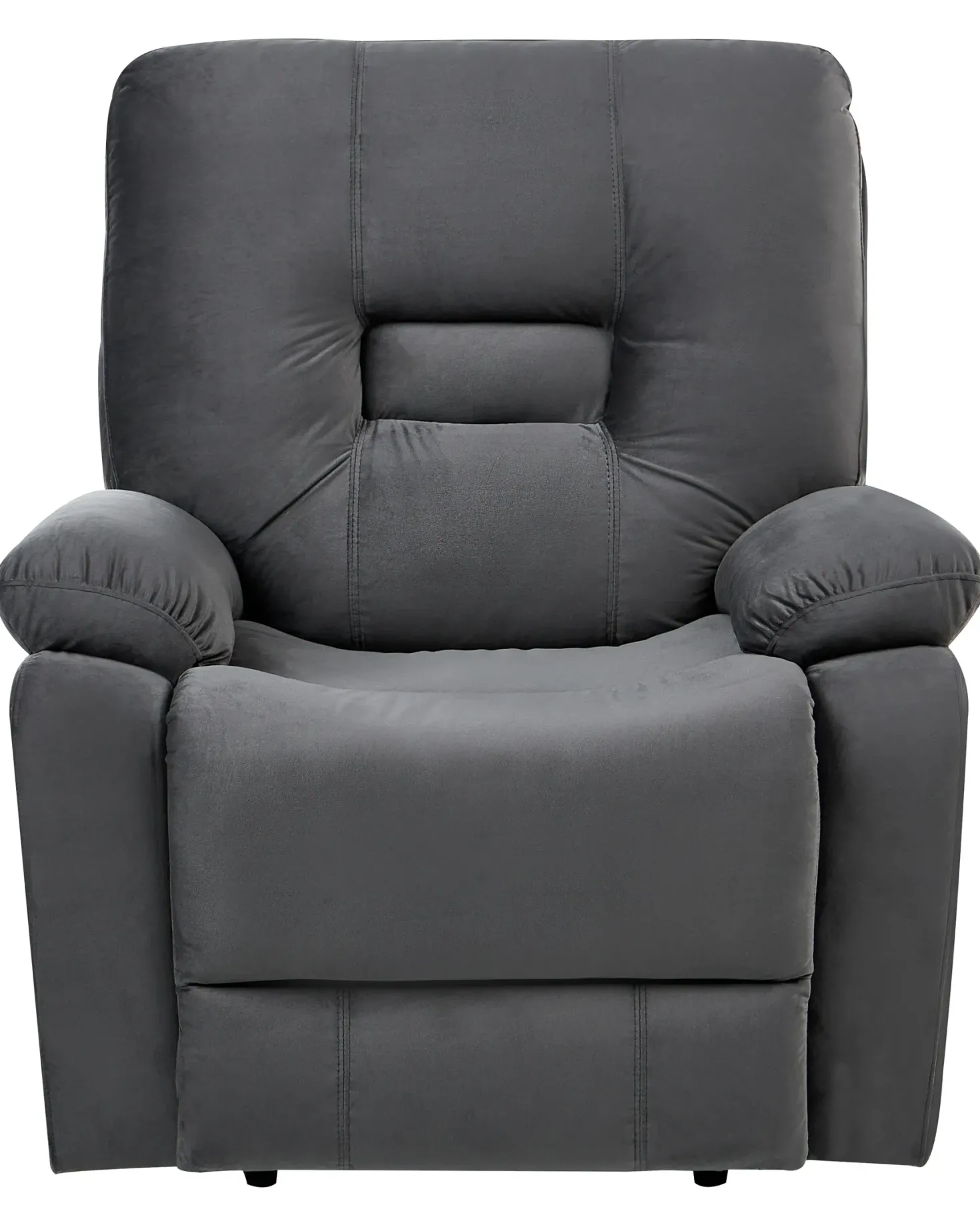 Elektrisk recliner stol BERGEN Velour Mørkegrå