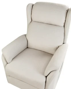 Elektrisk recliner stol ELEGY Inkl. fodstøtte Velour Lys Beige