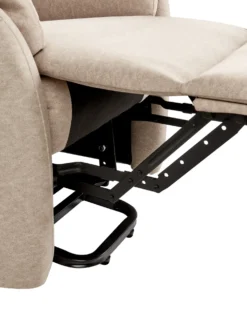 Elektrisk recliner stol ELEGY Inkl. fodstøtte Velour Brungrå