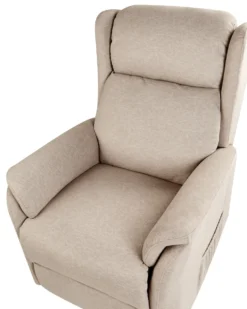 Elektrisk recliner stol ELEGY Inkl. fodstøtte Velour Brungrå