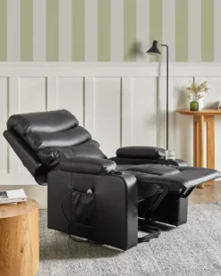 Elektrisk recliner stol ETER Kunstlæder Sort