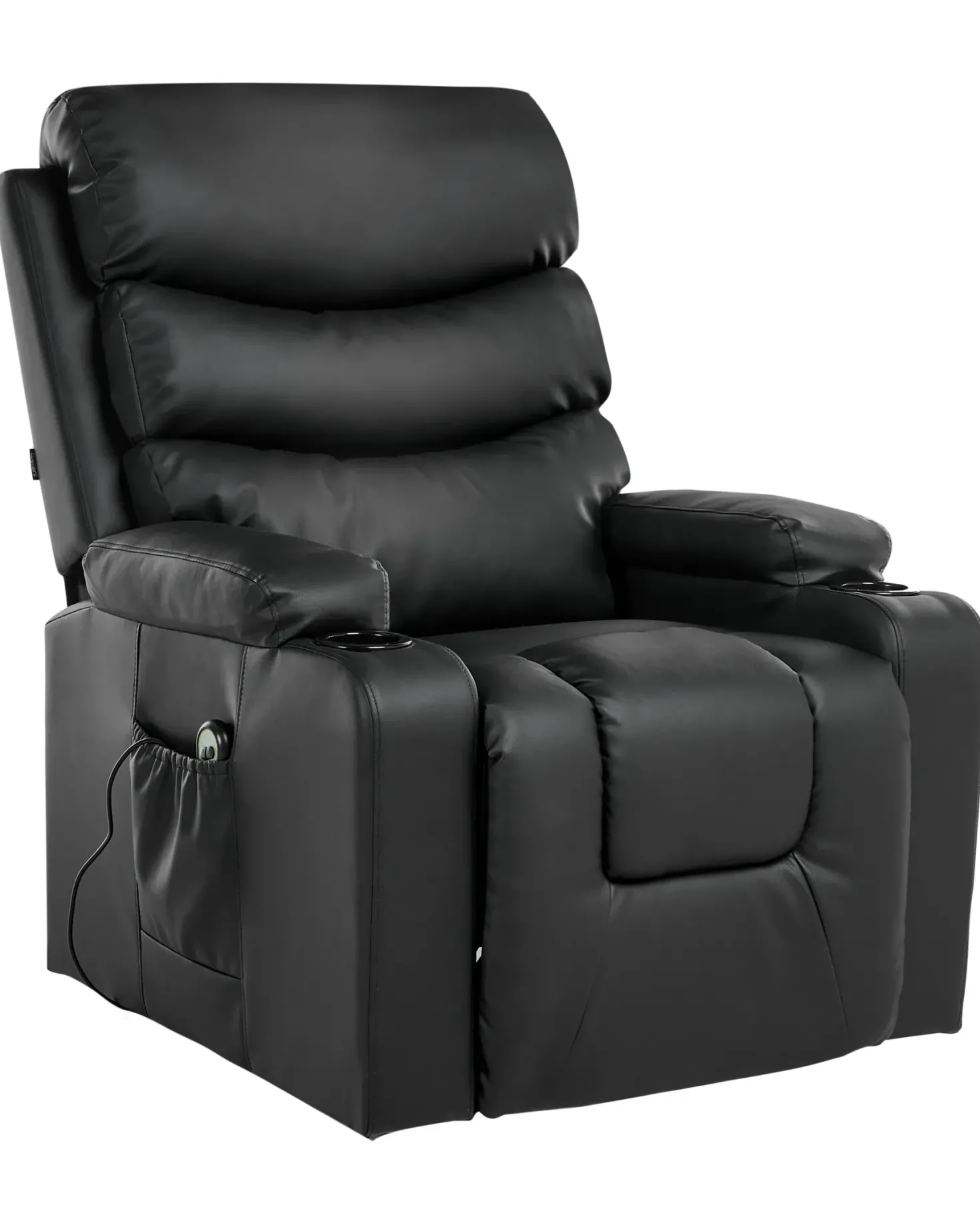 Elektrisk recliner stol ETER Kunstlæder Sort