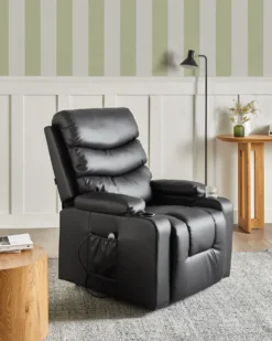 Elektrisk recliner stol ETER Kunstlæder Sort