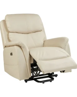 Elektrisk recliner stol GLORIE massagefunktion Lys Beige