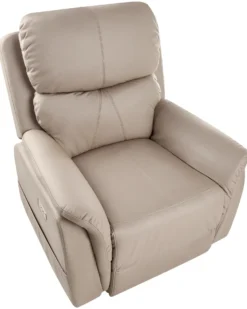 Elektrisk recliner stol GLORIE massagefunktion Brungrå