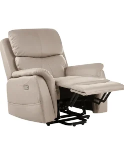 Elektrisk recliner stol GLORIE massagefunktion Brungrå