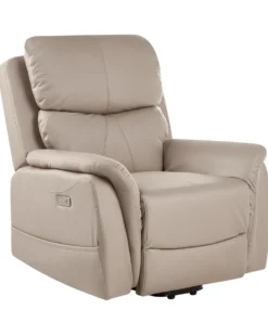 Elektrisk recliner stol GLORIE massagefunktion Brungrå