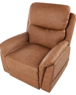 Elektrisk recliner stol GLORIE massagefunktion Kunstlæder Brun