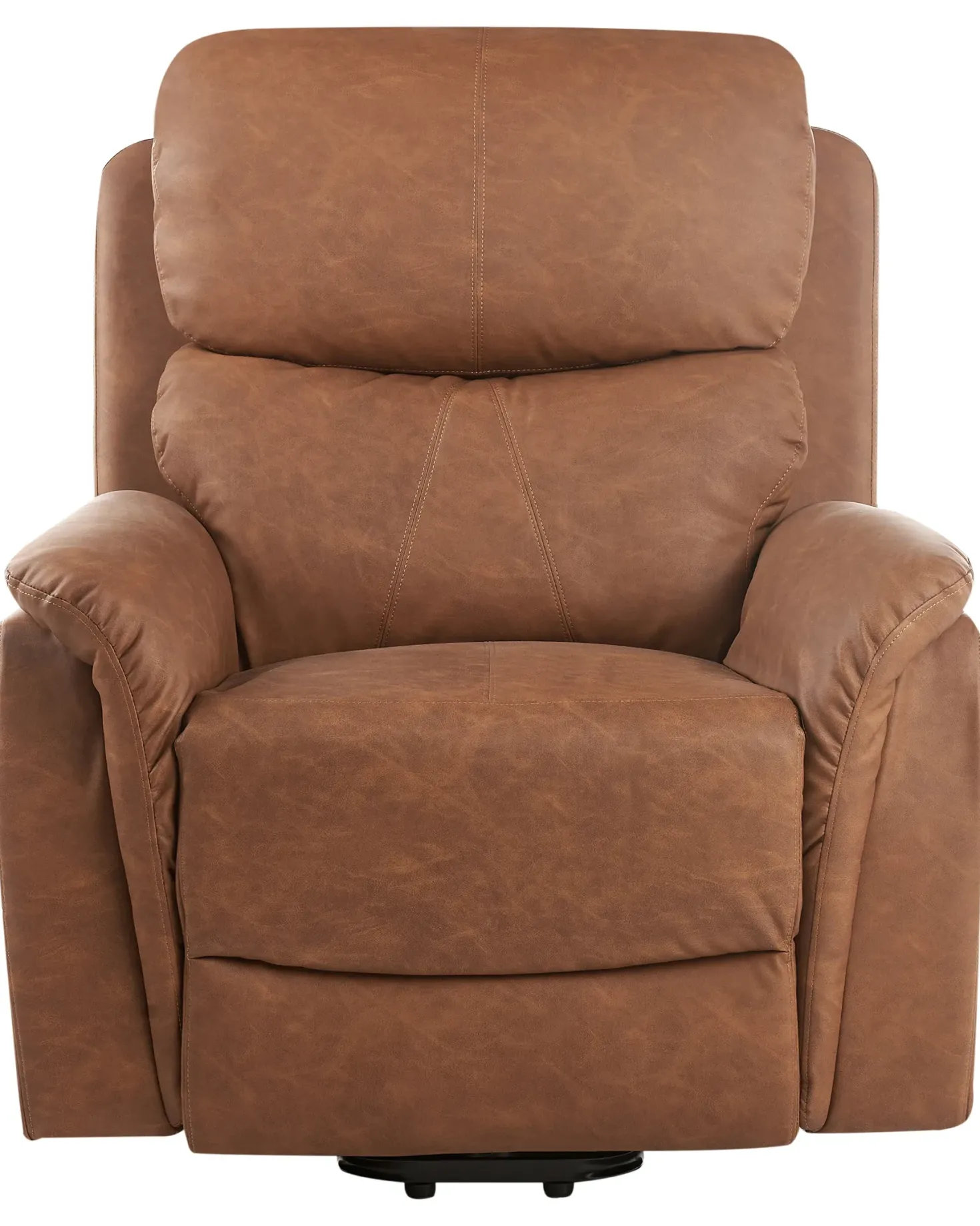 Elektrisk recliner stol GLORIE massagefunktion Kunstlæder Brun