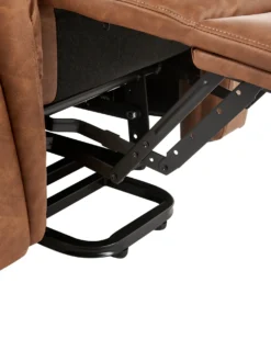 Elektrisk recliner stol GLORIE massagefunktion Kunstlæder Brun