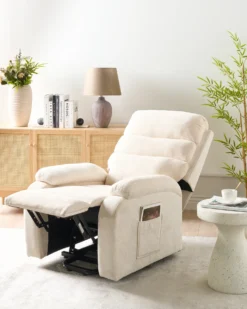 Elektrisk recliner stol RISE Inkl. fodstøtte Lys Beige