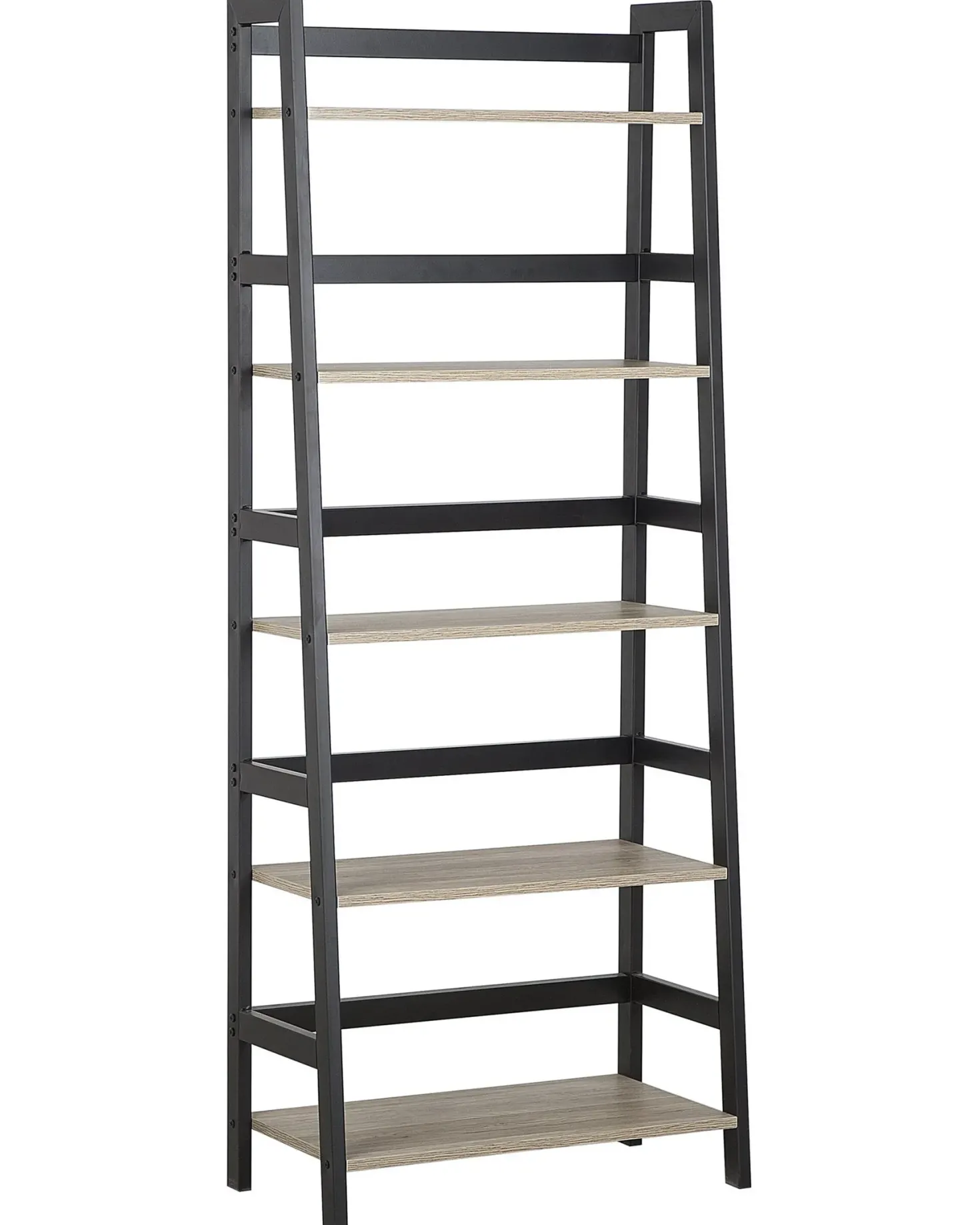 5-etagers reol CROYDON 163 cm Sort