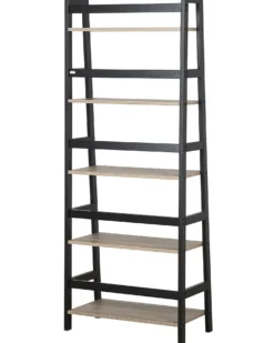 5-etagers reol CROYDON 163 cm Sort