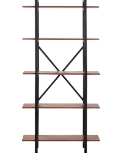 5-etagers reol DARBY 180 cm Mørkebrun