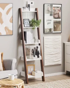 5-etagers reol MOBILE DUO 166 cm Brun/hvid