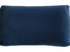 EVJA 4 personers Hjørnesofa modul Højrevendt Navy Blå Velour med fodskammel