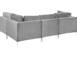 EVJA 4 personers Hjørnesofa modul Venstrevendt Grå Velour