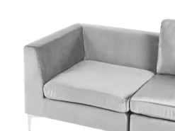 EVJA 4 personers Hjørnesofa modul Venstrevendt Grå Velour