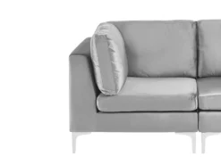 EVJA 4 personers Hjørnesofa modul Venstrevendt Grå Velour