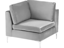 EVJA 4 personers Hjørnesofa modul Venstrevendt Grå Velour