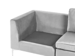 EVJA 4 personers Hjørnesofa modul Venstrevendt Grå Velour