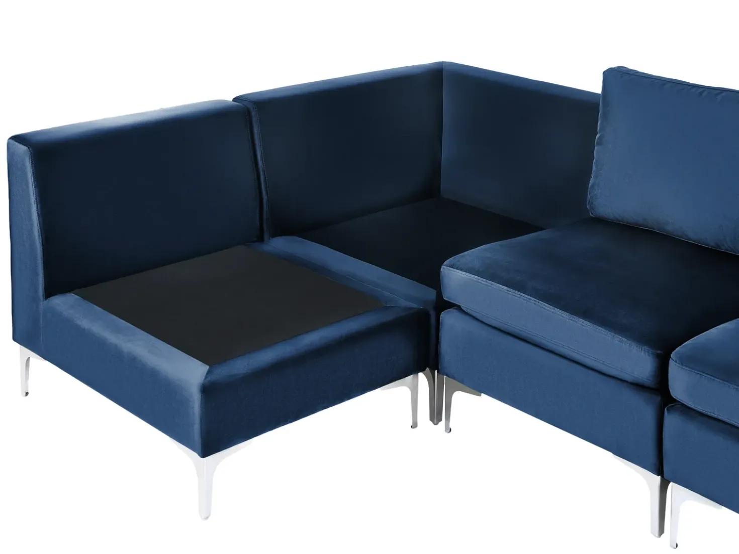 EVJA 4 personers Hjørnesofa modul Venstrevendt Navy Blå Velour