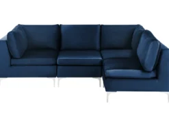 EVJA 4 personers Hjørnesofa modul Venstrevendt Navy Blå Velour