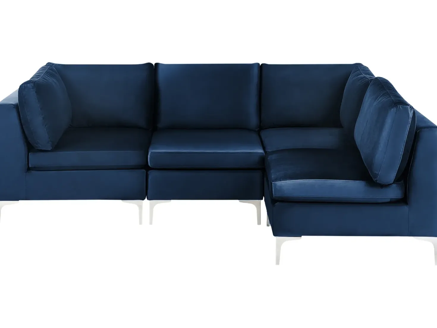 EVJA 4 personers Hjørnesofa modul Venstrevendt Navy Blå Velour