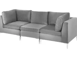 EVJA 3 personers Modulsofa Grå Velour