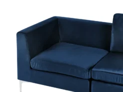 EVJA 3 personers Modulsofa Navy Blå Velour