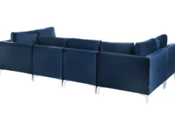 EVJA 6 personers U-formet modulsofa Navy Blå Velour