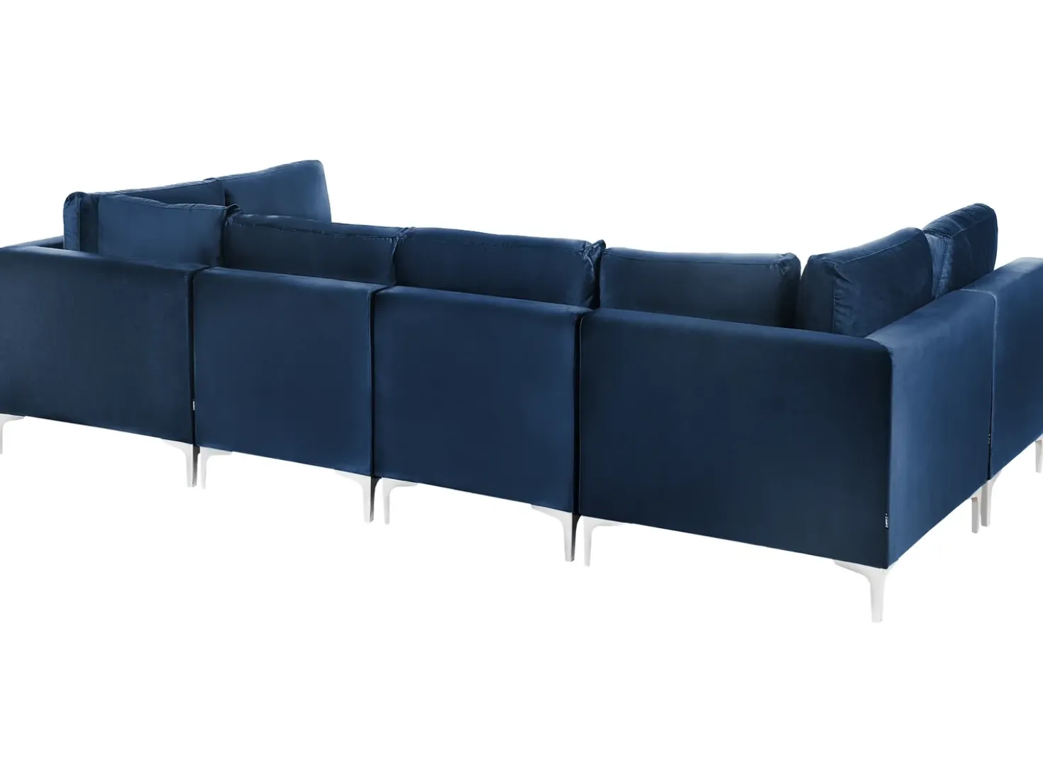 EVJA 6 personers U-formet modulsofa Navy Blå Velour